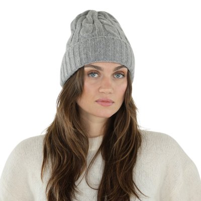 Beanies - Gårda Bad Gastein Cable Knit Wool Mix Beanie (grey)