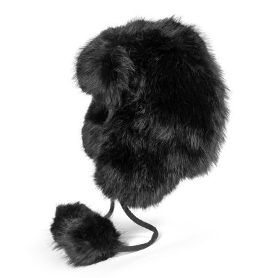 Fur Hat - Gårda Tortel Faux Fur Trapper Hat (black)