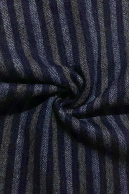 Scarfs - Gårda Stripe Wool Scarf (Navy)