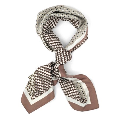 Scarf - Gårda Narbonne Satin Scarf (brown/white)