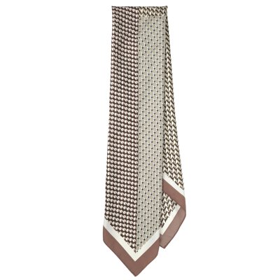 Scarf - Gårda Narbonne Satin Scarf (brown/white)