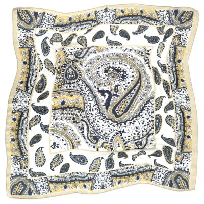 Scarf - Gårda Paisley Satin Scarf (white)