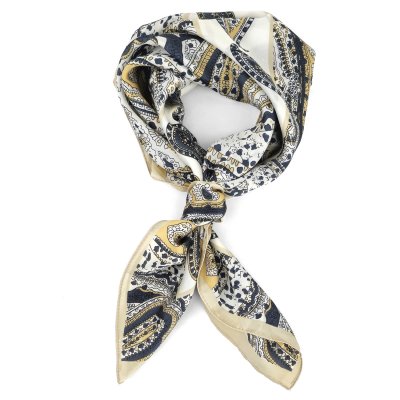 Scarf - Gårda Paisley Satin Scarf (white)
