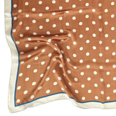 Scarf - Gårda Polka Dot Satin Scarf (orange)