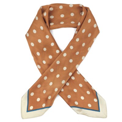 Scarf - Gårda Polka Dot Satin Scarf (orange)