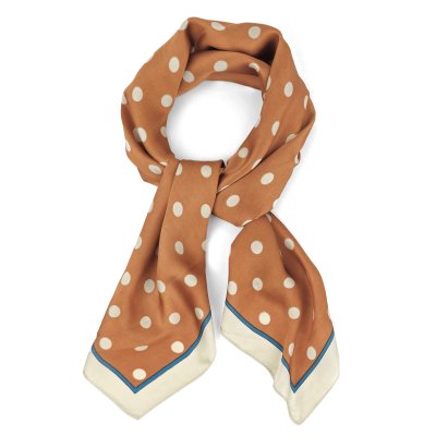 Scarf - Gårda Polka Dot Satin Scarf (orange)