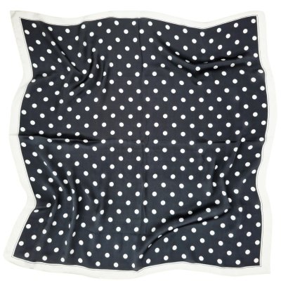 Scarf - Gårda Polka Dot Satin Scarf (black)