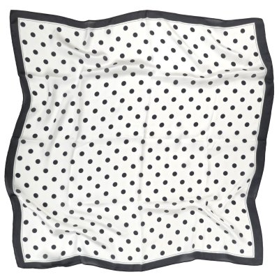 Scarf - Gårda Polka Dot Satin Scarf (white)