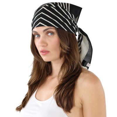 Scarf - Gårda Tabriz Satin Scarf (black/cream)