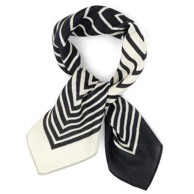 Scarf - Gårda Tabriz Satin Scarf (black/cream)