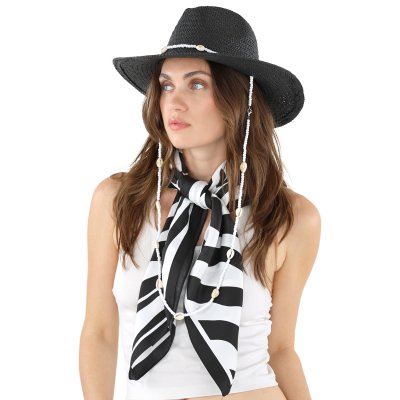 Scarf - Gårda Zebra Satin Scarf (black)