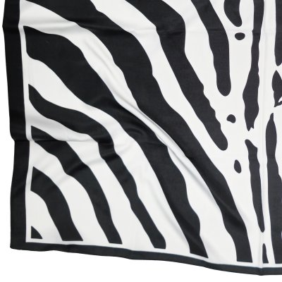Scarf - Gårda Zebra Satin Scarf (black)