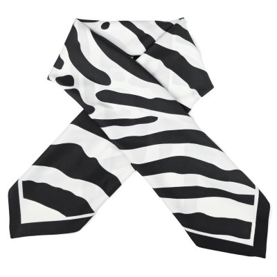 Scarf - Gårda Zebra Satin Scarf (black)