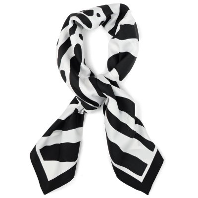 Scarf - Gårda Zebra Satin Scarf (black)