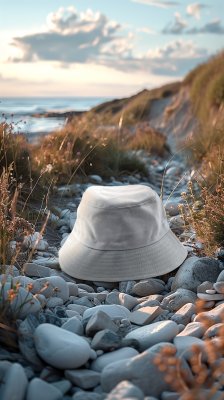 Hats - Gårda Wynn Bucket Hat (white)