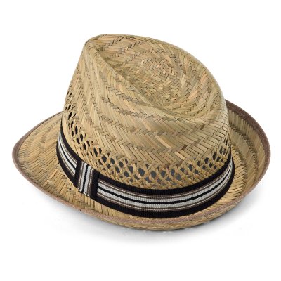 Straw Hat - Gårda Agulo Natural Straw Trilby (natural/brown)