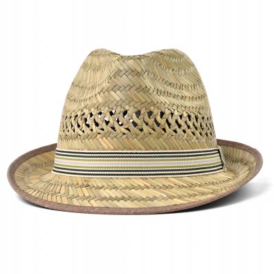 Straw Hat - Gårda Agulo Natural Straw Trilby (natural/cream)