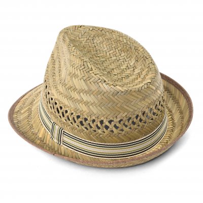 Straw Hat - Gårda Agulo Natural Straw Trilby (natural/cream)