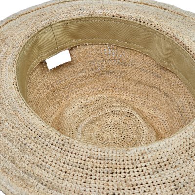 Straw Hat - Gårda Funchal Raffia Fedora (light natural/dark brown)