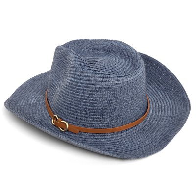 Straw Hat - Gårda Kos Western Hat (blue)