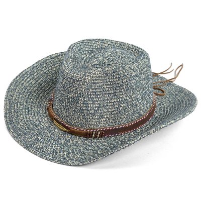Straw Hat - Gårda Marseille Western Hat (blue)