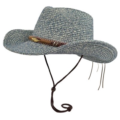 Straw Hat - Gårda Marseille Western Hat (blue)