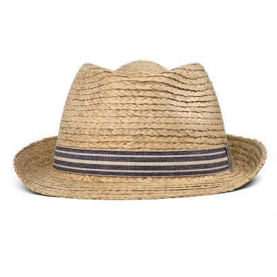 Straw Hat - Gårda Marzagan Raffia Trilby (natural/blue)