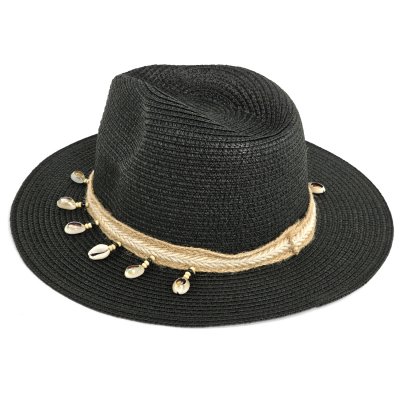 Straw Hat - Gårda Nerja Fedora (black)