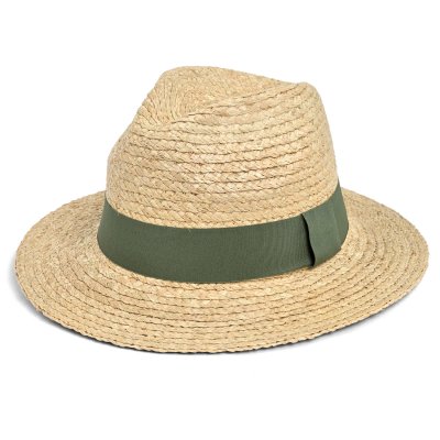 Straw Hat - Gårda Positano Fedora (nature/dark green)