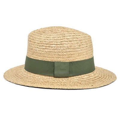 Straw Hat - Gårda Positano Fedora (nature/dark green)