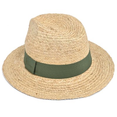 Straw Hat - Gårda Positano Fedora (nature/dark green)