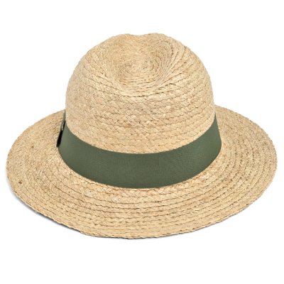 Straw Hat - Gårda Positano Fedora (nature/dark green)