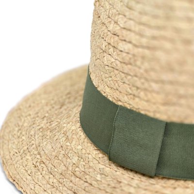 Straw Hat - Gårda Positano Fedora (nature/dark green)