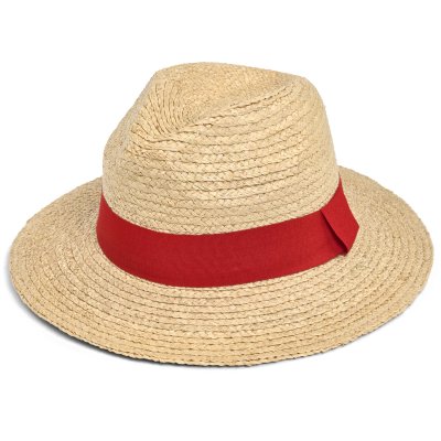 Straw Hat - Gårda Positano Fedora (nature/red)