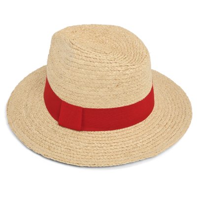 Straw Hat - Gårda Positano Fedora (nature/red)