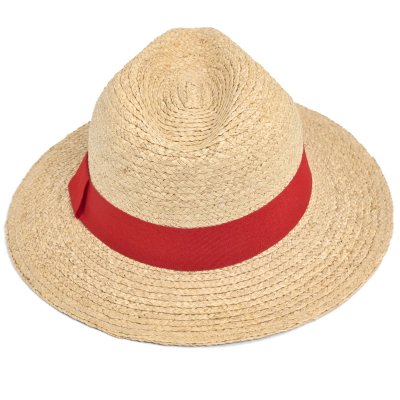 Straw Hat - Gårda Positano Fedora (nature/red)