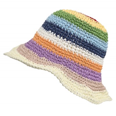 Straw Hat - Gårda Sorrento Bucket hat (light multi)