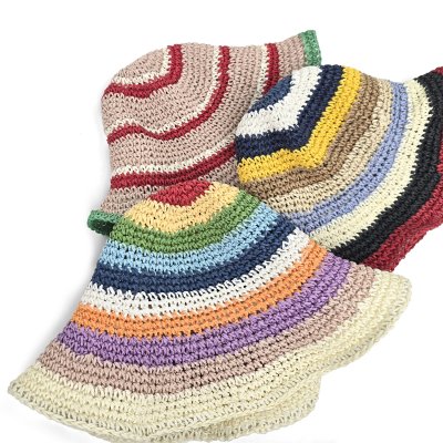 Straw Hat - Gårda Sorrento Bucket hat (dark multi)