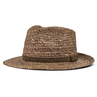 Straw Hat - Gårda Tenerife Raffia Fedora (natural/brown)