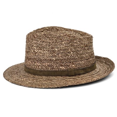 Straw Hat - Gårda Tenerife Raffia Fedora (natural/brown)