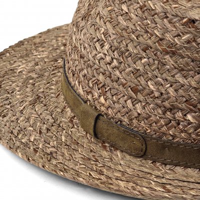 Straw Hat - Gårda Tenerife Raffia Fedora (natural/brown)