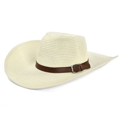 Straw Hat - Gårda Thessaloniki Western Hat (white)