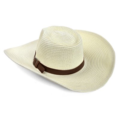 Straw Hat - Gårda Thessaloniki Western Hat (white)