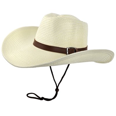 Straw Hat - Gårda Thessaloniki Western Hat (white)