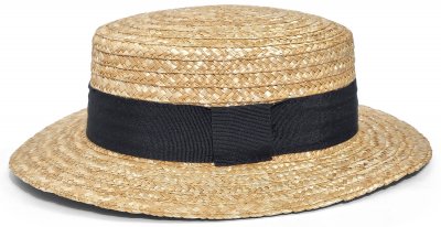Hats - Gårda Verona Boater Black Band (natural)