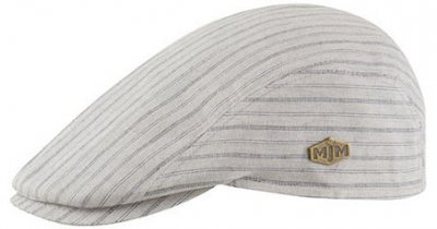 Flat cap - MJM Young Cotton (beige-blue)