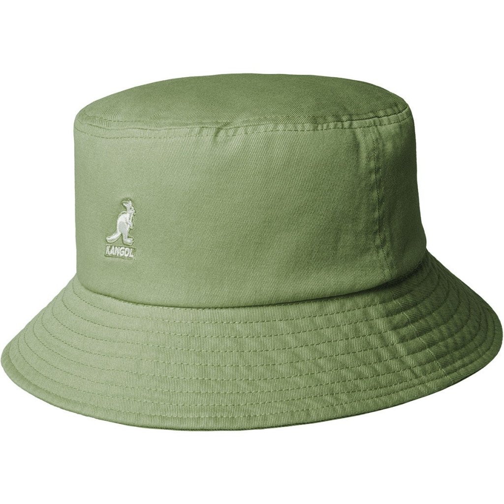 Hats - Kangol Washed Bucket (green) - Hatroom.eu